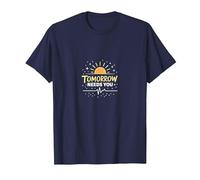 Tomorrow Needs You: Inspirational Sunrise Hope T-Shirt, Men, Navy, 6XL