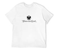 Tomorrowland Short Sleeve T-Shirt Adult T-Shirt Cool Printed Men's T Shirt Pure Color Printing T Shirt T-Shirt White M