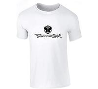 Tomorrowland Short Sleeve T-Shirt Adult T-Shirt Cool Printed Men's T Shirt Pure Color Printing T Shirt White XXL