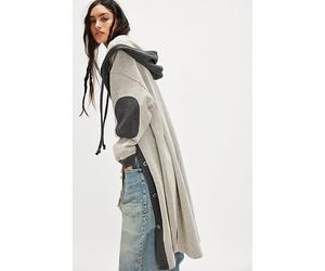 Tomorrows Sweatshirt Cardigan at Free People in Dark Heather Grey Combo, Size: Medium - female