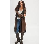 Tomorrows Sweatshirt Cardigan at Free People in Double Espresso Combo, Size: XL - female