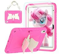 TOMORRY for iPad (A16) 11th Generation 11 Inch 2025/iPad 10th Generation Case 10.9 Inch 2022 with Tempered Glass Screen Protector,Unicorn Stand,Shoulder Strap,for iPad 10 Case Kids Girls (Hot Pink)