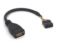 Tomost 9 Pin USB Motherboard to USB 2.0 Type A Cable, USB to Dupont Adapter (2pcs)