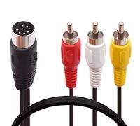 Tomost Din 8 Pin to 3RCA Cable (1.8 M / 6 FT) | 8Pin Din Male Plug to 3-RCA 3*RCA Male Audio Adapter Cable for Musical instrument audio equipment