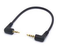 Tomost Right Angled 3.5mm to 2.5mm Headphone Cable, 90 Degree 3.5mm 4 Pole TRRS Male to 2.5mm 3 Pole TRS Male Headset Stereo Audio Aux Extender Cord (3.5 M/ 2.5 M)