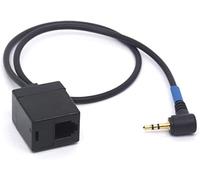 Tomost RJ9/ RJ22 Female to 2.5mm Male Headset Cable (40cm) | 4P4C RJ9 to 90 Deg Angled 2.5 Phone Adapter for Avaya Plantronics, ATT, Cisco, Panasonic, Cordless & VoIP Telephones