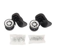 Tomotato 1 Pair Luggage Wheels, 360 Degrees Rotating Lockable Silent Suitcase Wheels Replacement Part with Screws