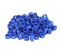 Tomotato 100Pcs Bird Foot Rings Bands 10mm 001-100 Numbered Pigeons (Blue) | Comfortable Fit Design Allows Birds To Move Freely While Keeping Identification Visible At All Times