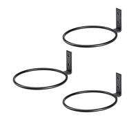 Tomotato 3 Pack 5 inch Flower Pot Holder Ring, Flower Pot Holder Ring Wall Mounted Set Wall Mounted Metal Planter Hanger Matte Black Hanging Plant Holder