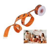 Tomotato 4 Pcs Halloween Ribbon, 10 Yards 1 Inch Cartoon Bat Pattern, Halloween Grosgrain Ribbons Thansgiving Pumpkin Ribbons Spider Web Ribbons for Gift Wrapping Party Decoration