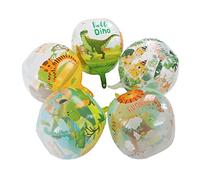 Tomotato 4D Animal Print Balloons, Automatic Sealing Reusable PP Material Safari Jungle Theme Party Balloons, 22 Inch 5 Pieces Multiple Patterns for Birthday Festival Decoration