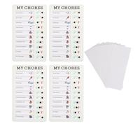 Tomotato 4pcs Chore Chart Memo Board, Detachable to Do List Message Board with 10 Cards for Household Office Organization Planning