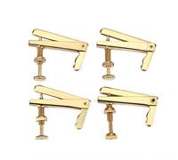 Tomotato 4Pcs Violin Fine Tuners String Fine Adjuster Tuners Musical Instrument Replacement Parts for 4/4-3/4 Violin Metal String Adjuster Nickel Plated