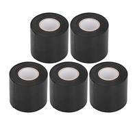 Tomotato 5Pcs Pipe Wrapping Tape, 2.4IN x 26.25FT Each Roll, Duct Tape Air Conditioner Pipe Tape PVC Waterproof Insulation Tapes(Black)