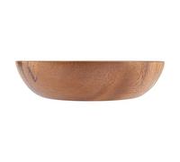 Tomotato Acacia Wooden Salad Bowl, Round Serving Bowl for Fruits Pasta Snacks, Handmade Kitchen Utensil, 20 * 4.5cm, Natural Acacias Wood, for Dining Table Setting