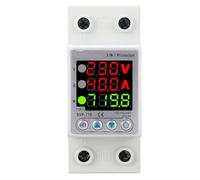 Tomotato Adjustable Voltage Protector Self Resetting Smart Over Under Voltage Protective Device with Power Display, AC230V Overvoltage Undervoltage Protection for Home Appliances (1-40A (SVP-719-40A