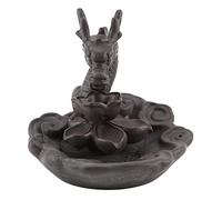 Tomotato Backflow Incense Burners Ceramic Antique Waterfall Incense Holder Exquisite Chinese Dragon Backflow Incense Holder with 10 Incense Cone