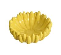 Tomotato Banana Ceramic Fruit Bowl, 27 * 12cm Banana Shaped Ceramic Fruit Basket Yellow Cute Fruit Plates Dessert Serving Dishes Handcrafted Decorative Bowls for Home Kitchen Table