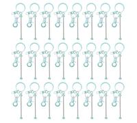 Tomotato Beadable Keychain Bars Bulk Blank, 24 Pieces Metal Backpack Decorative Making Kit for Personal Accessories and Gifts (Type 7 Green)
