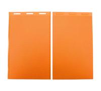 Tomotato Beeswax Press Sheets, 5.4mm Flexible Silicone Beekeeping Foundation Sheet Set for Honeycomb Making Beekeeper Equipment (Orange)