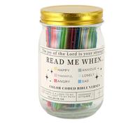Tomotato Bible Verses Jar Scripture Prayer Jar with 60pcs Coloring Bible Verse Paper Different Emotions Feelings Bible Verse Cards for Ceremony Party Games Christian Gifts Bible Journaling Supplies