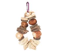 Tomotato Bird Chewing Toy with Hook, Beak Grinding Bite Resistant Corn Cob Loofah Cage Activity for Cockatiels Lovebirds Parrots Pet Birds