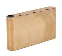 Tomotato Brass Bridge Block Single Rock, 74mm Brass Tremolo Block for Fender SQ CV Guitar with Tube Accessories, Durable Brass Replacement Part for 2-1/16\