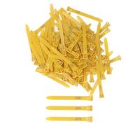 Tomotato Chicken Leg Bands Numbered 1-100 Poultry Identification Rings, Reusable PP Material Leg Tags for Ducks Chicks Geese Pigeons Breeding Management (Yellow)