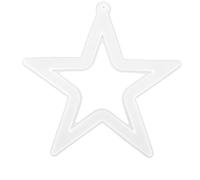 Tomotato Christmas Silicone Mold Resin, Various Shapes Moon Star Bell Tree Santa Elk, DIY Craft Project, for Making Tree Ornaments Room Decor Car Desk Decoration (Christmas Series-Star Hanging)
