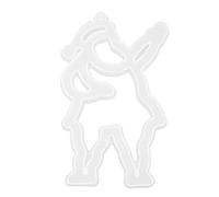 Tomotato Christmas Silicone Mold Resin, Various Shapes Moon Star Bell Tree Santa Elk, DIY Craft Project, for Making Tree Ornaments Room Decor Car Desk Decoration (Christmas Series-Santa Claus)