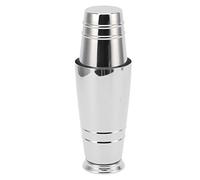 Tomotato Cocktail Shaker, Stainless Steel Boston Bar Mixer with Bottom Dishwasher Safe, 304 Grade, for Home Bar and Outdoor Parties (Silver)
