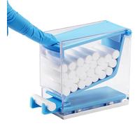 Tomotato Cotton Roll Dispenser, Dental Cotton Roll Dispenser Press Type Dentist Cotton Roll Case for Dental Lab Home or Outdoor Activity(Blue)