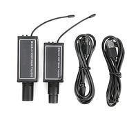 Tomotato Digital Wireless Audio System, Microphone Transmitter Receiver Built In Battery 900-930Hz for Wireless Recording Live News Stage Performances Home Outdoor (Black)