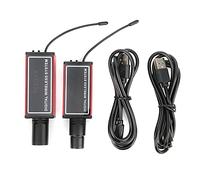 Tomotato Digital Wireless Audio System, Microphone Transmitter Receiver Built In Battery 900-930Hz for Wireless Recording Live News Stage Performances Home Outdoor (Red)