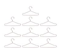 Tomotato Doll Clothes Hanger, Stainless Steel Mini Garment Hanger Outfit Holders for Dollhouse Accessories 100mm (Rose Gold)
