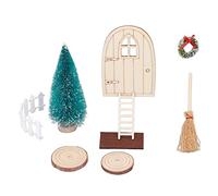 Tomotato Dollhouse Christmas Decoration, 1:12 Miniature Scene Accessories with Birch Wood for DIY Holiday Display Gift Kids Adults GB Scale Model
