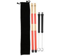Tomotato Drum Stick Brush Set, Retractable Metal Wire 19 Beam Rod with Plush Bag, Adjustable Jazz Percussion Accessories for Drummers