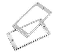 Tomotato Electric Guitar Pickup Frame, Zinc Alloy Humbucker Pickup Mounting Ring Cover 4x4mm for Electric Guitar Replacement Parts, 2PCS Set (Silver)