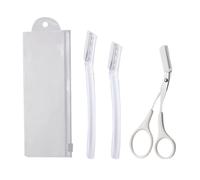 Tomotato Eyebrow Trimming Set, 3PCS Safety and Scissors Grooming Tools Kit for Precise Brow Shaping and Maintenance (Transparent)