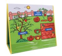 Tomotato Felt Board Stories Set for Kids, Early Learning Interactive Play Kit with Vegetables Fruits Flannel Board Educational Toys for Toddlers Preschool