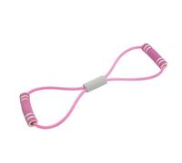 Tomotato Figure 8 Puller with Adjustable, High Elastic TPE Foam Chest Straps for Strength Training, Stretching Rehab, Home Gym Fitness Equipment (Pink)