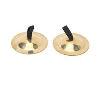Tomotato Finger Cymbals Brass, 2Pcs Set 5.5cm Finger Zills for Belly Dance Performance Music Rhythm Practice, Easy Grip Finger Bell Instrument for Dance Party Holiday Celebration