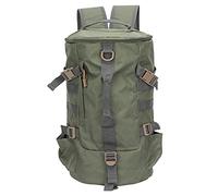 Tomotato Fishing Bag, Folding Cylindrical Large Capacity Tackle Backpack, Oxford Cloth with Multi Pocket Design, Adjustable Shoulder Straps for Outdoor Travel Camping Hi (Green)