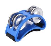 Tomotato Foot Tambourine Percussion, Adjustable Foot Percussion Pedal for Guitar Drum Playing, Plastic Jingle Shaker Instrument for Live Shows and Practice Sessions (Blue)