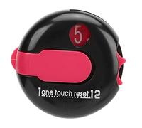 Tomotato Golf Score Counter Clip, One Button Zeroing Golf Accessories Competition Counter with Clip, Lightweight Portable Design for Golf Gloves, Hat, Belt, Bag, Golfing Equipment (Black and Pink)