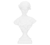 Tomotato Greek Goddess Bust Statue, Resin White Sculpture Retro Figure Statue European Style Greek Statue Decor for Home Decor Coffee Table(White)