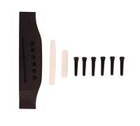 Tomotato Guitar Bridge Nut Saddle Pins Set for 6 String Acoustic Guitar, Bone Nut Saddle with Wood Bridge Pins, Replacement Accessories for Sound Quality Improvement and Easy Insta
