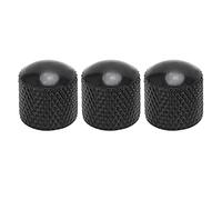 Tomotato Guitar Control Knobs Set, 3Pcs Metal and ABS Knob Kit for Volume and Tone Control Top, Instrument Accessory Replacement for Guitar (Black)
