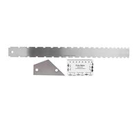 Tomotato Guitar Neck Straight Edge Ruler, String Action Ruler Fret Rocker Tool for Guitar Maintenance, Dual Scale 24.75/25.5 Inch Stainless Steel Repair Gauge with Straight Grooves Design
