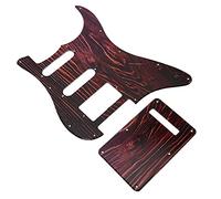 Tomotato Guitar Pickguard Set, 8 Hole Protective Backplate Kit Replacement Music Accessories for Stratocaster, Aluminum Shielded Guard Plate with 3 Single Coil Pickup Holes for Fen